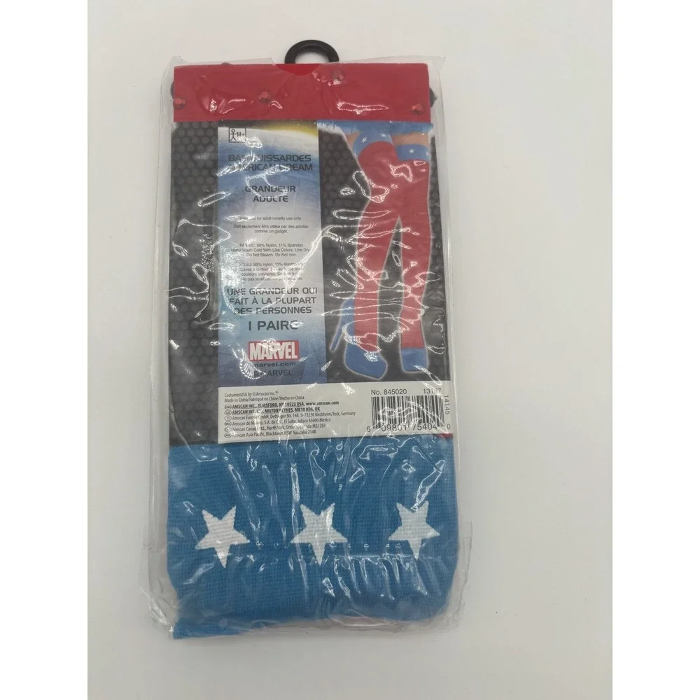 Captain Marvel Thigh High Stockings One Size HALLOWEEN Costume Cosplay‎ Dress Up